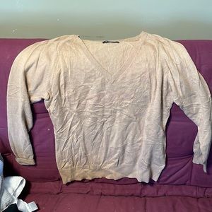 Gold colored cashmere sweater